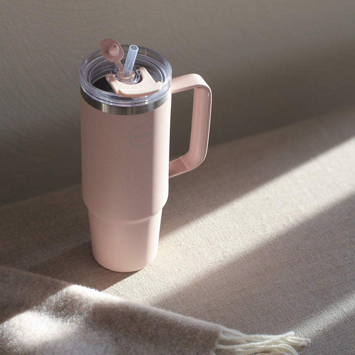 AYA&IDA Thermo Cup with Straw - Driftwood (885 ml)